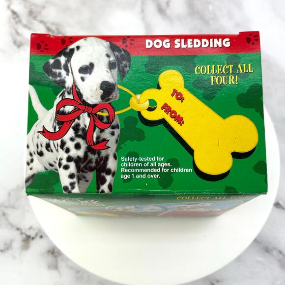 McDonalds Disney 101 Dalmatians Snow Dome Dog Sledding Collectible Figurine 1996 - Picture 12 of 16